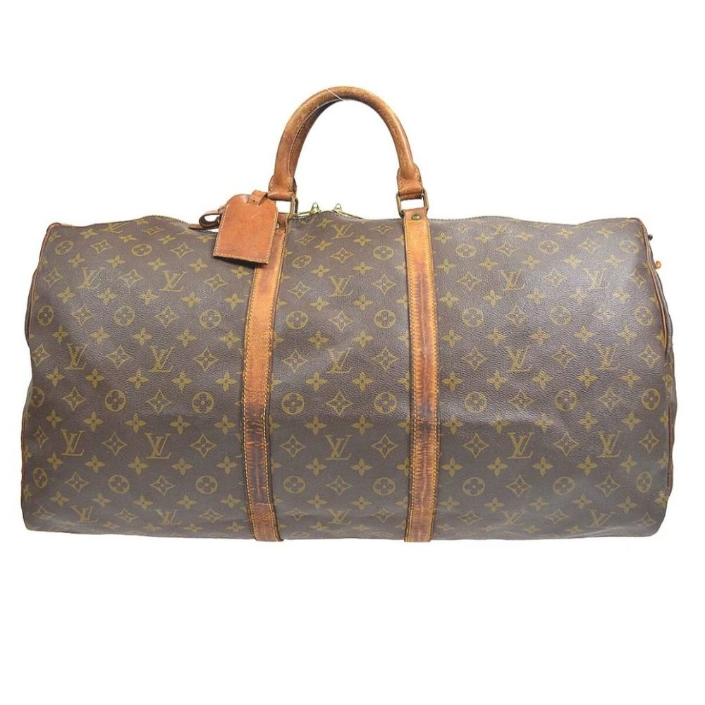 LOUIS VUITTON KEEPALL 60 TRAVEL HAND BAG PURSE MONOGRAM M41422 828SD 22866